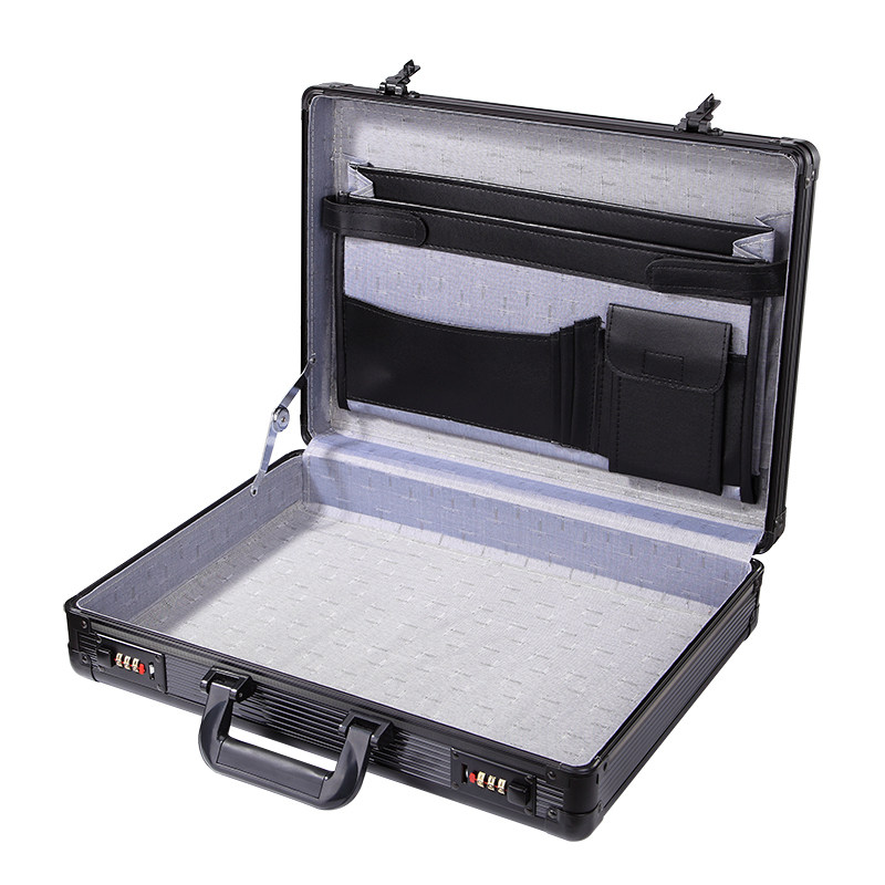 铝合金手提密码箱保险防盗装笔记本电脑包文件收R纳盒子带锁工具