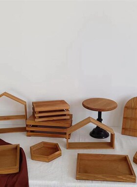 浅咖色系甜f品台架子展示架摆台摆件茶歇中式架子寿宴宝宝宴摆台