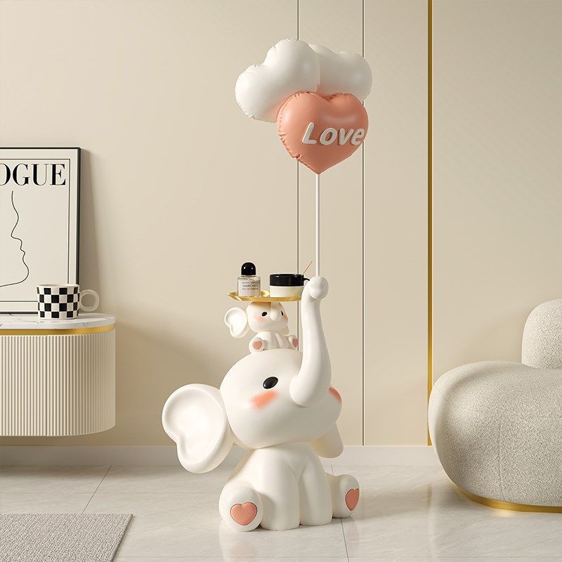 可爱气球大象g落地摆件家居饰品电视柜沙发旁边装饰品乔迁新居礼,家居饰品,落地摆件,淘宝优惠券,粉丝福利购,淘宝优惠卷