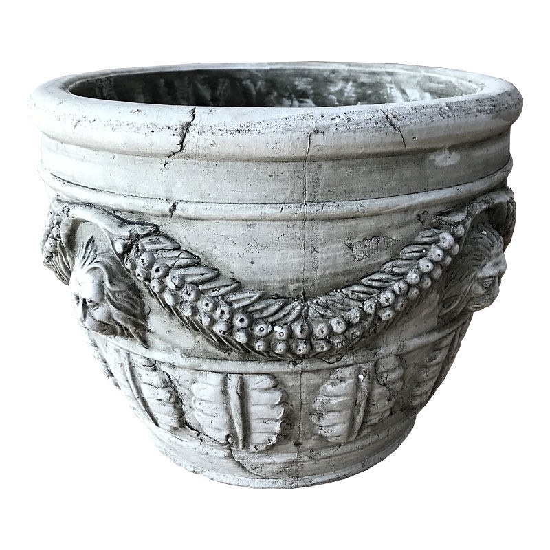 欧式浮雕粗陶瓷红m陶做旧仿古美式乡村户外庭院绿植大花盆陶盆陶