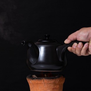 复古蒸水壶家用紫砂壶古s法煮茶器陶泥壶紫砂壶大容量壶老土壶侧