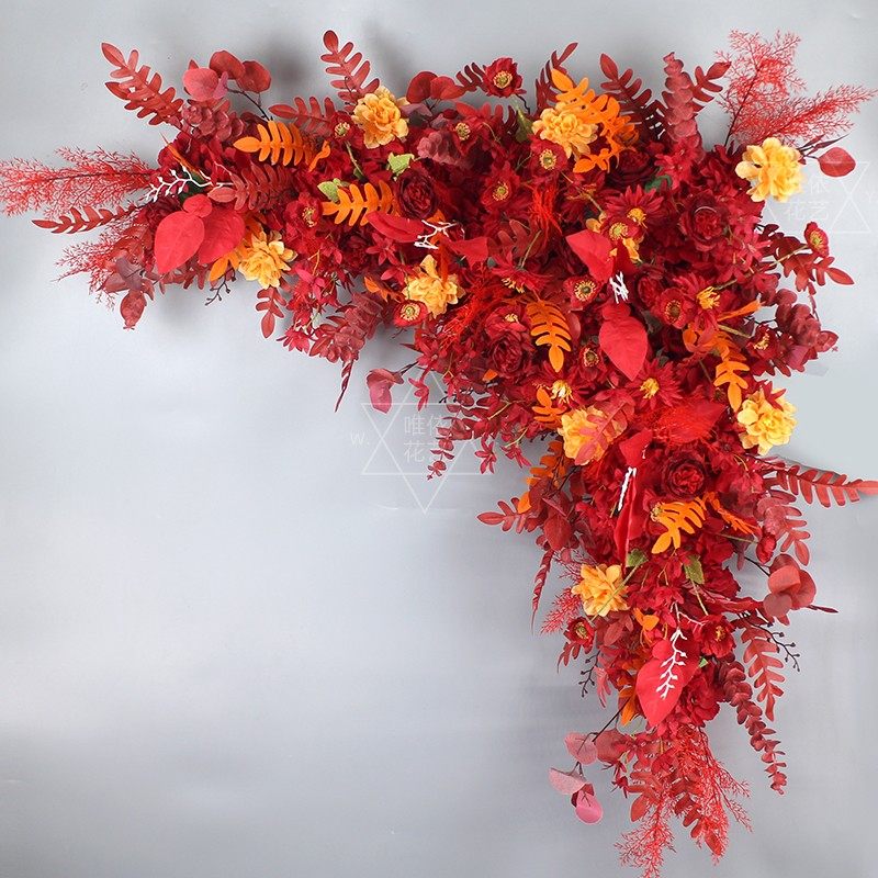 婚庆花艺三角花 j仿真花婚礼布置背景长条花 迎宾门亭装饰拐角挂,节庆用品/礼品,婚庆绢花,淘宝优惠券,粉丝福利购,淘宝优惠卷
