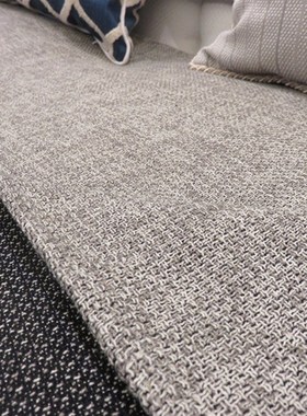 四季沙发亚麻防滑皮贵妃全包定做灰色高档U沙发巾套罩布艺