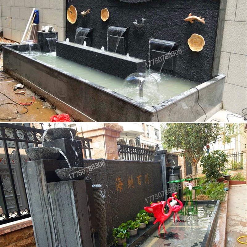 石材水幕墙流水屏风公司客厅隔A断别墅庭院落地景观喷泉造景摆件
