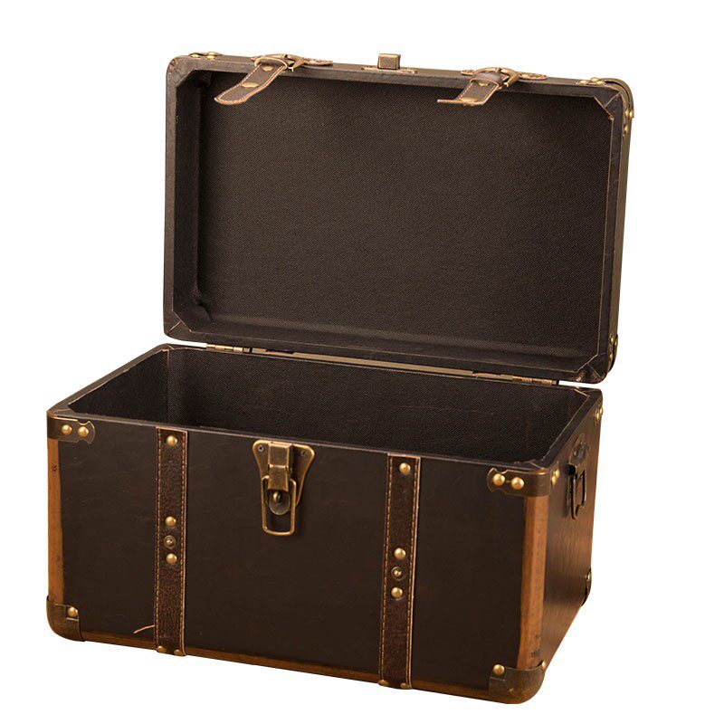 特大号欧式复古收纳箱带锁家用杂物整理储物箱木箱小.箱子密码箱