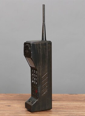 复古大哥大手机模型仿真古董黑色舞台表演K橱窗摆件中国风古装道