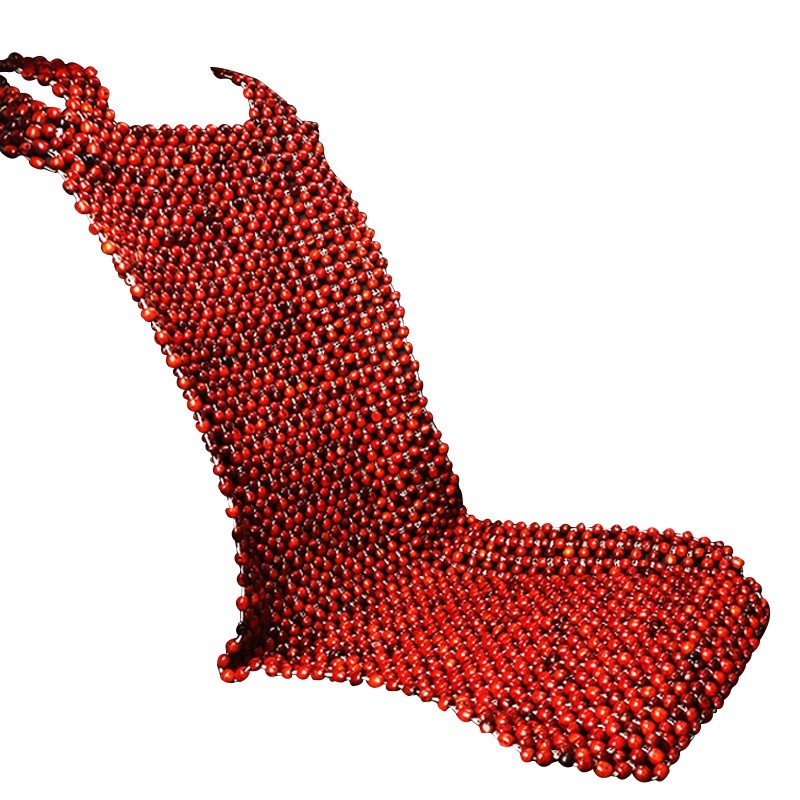 木珠汽车坐垫夏季制冷凉垫通风透气单片靠背三件R套夏天小珠子座