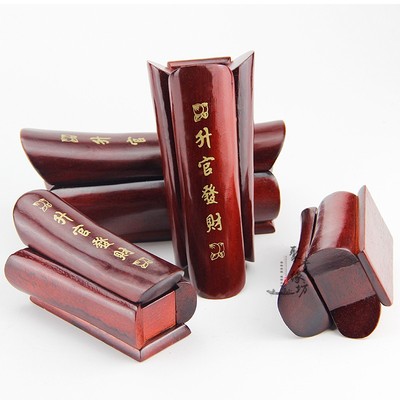 越南红木a棺材实木升官发财摆件楠木带印章风水工艺品特色小手把