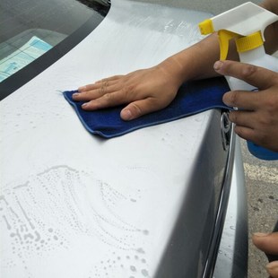 汽车美容保养磨泥毛巾粘r土布魔泥布洗车去污火山泥去飞漆擦车毛