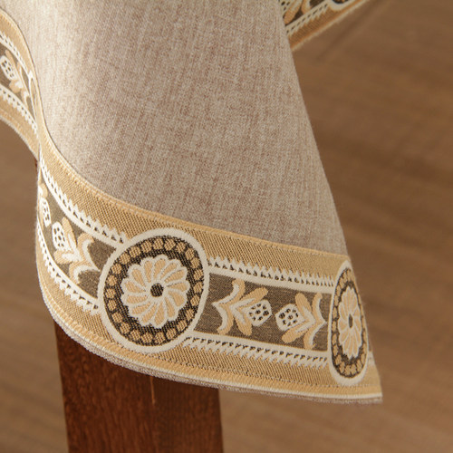 环保客厅茶几布i中式家用长方形桌布布艺酒店台布正方形棉麻餐桌