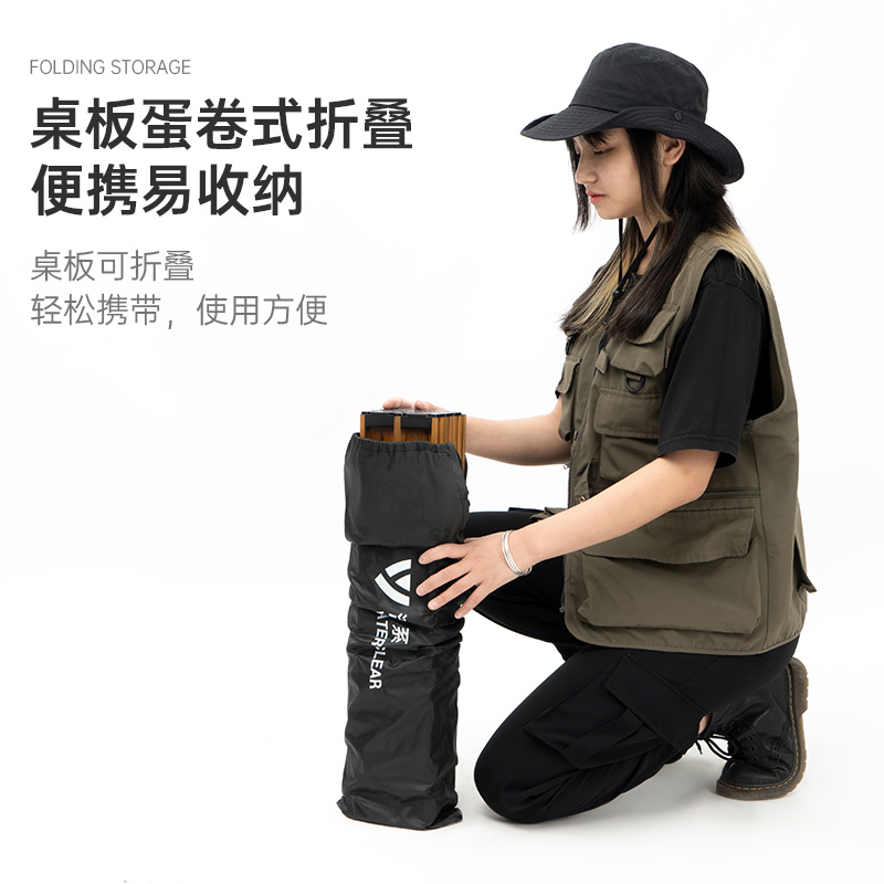 户外露营轻便折叠便携地推t摆摊车桌子桌椅手推车桌板小推车营地