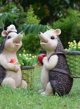 户外别墅庭院花园树脂摆件仿真动物刺猬I草坪装饰布置园林景观雕