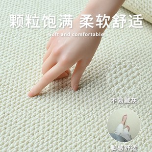 米白色仿羊毛卧室摄影棚圆形床边定制地垫 奶油风地毯客厅2024新款