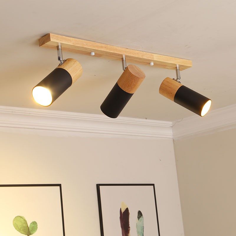 北欧原木射灯简约衣帽间可调角度led背景墙过道入户日式吸顶射灯,家装灯饰光源,嵌入式射灯,淘宝优惠券,粉丝福利购,淘宝优惠卷