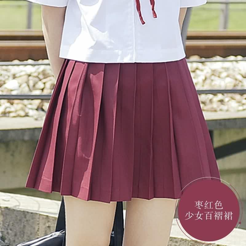 儿童春秋季短裙老师夏装裙子女童装学院风半身裙小学生校服百褶裙