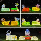 户外卡通动物休闲座椅玻璃纤维雕塑幼儿园装 饰摆饰商场网红坐凳美