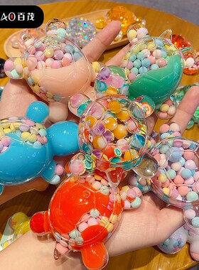 2024年新款创意流沙亮晶晶乌龟办公室桌面摆件家居装饰品汽车用品