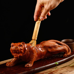 宇轩 紫砂茶宠老虎摆件气吞山河紫砂虎啸茶具配件手工可养精品