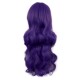 潼漫 cos假发女长发动漫大波浪长卷发70CM暗紫深紫色齐斜刘海头套