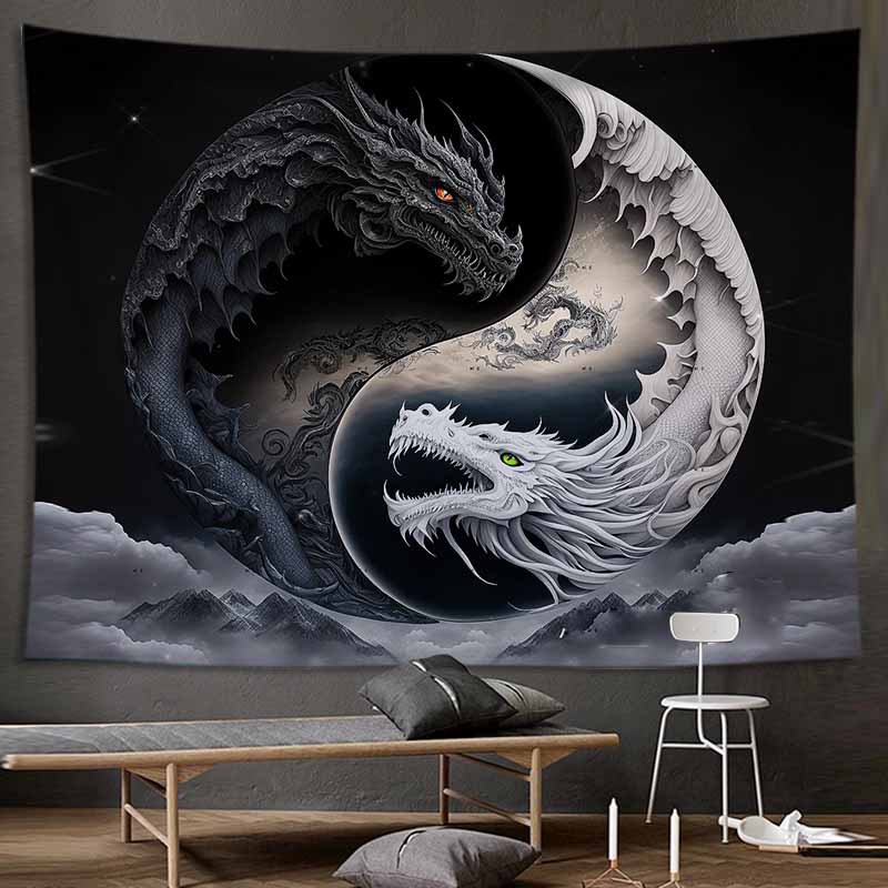 中式艺术挂布背景布小众高级感房间墙布卧室床头背景墙装饰画布艺图片