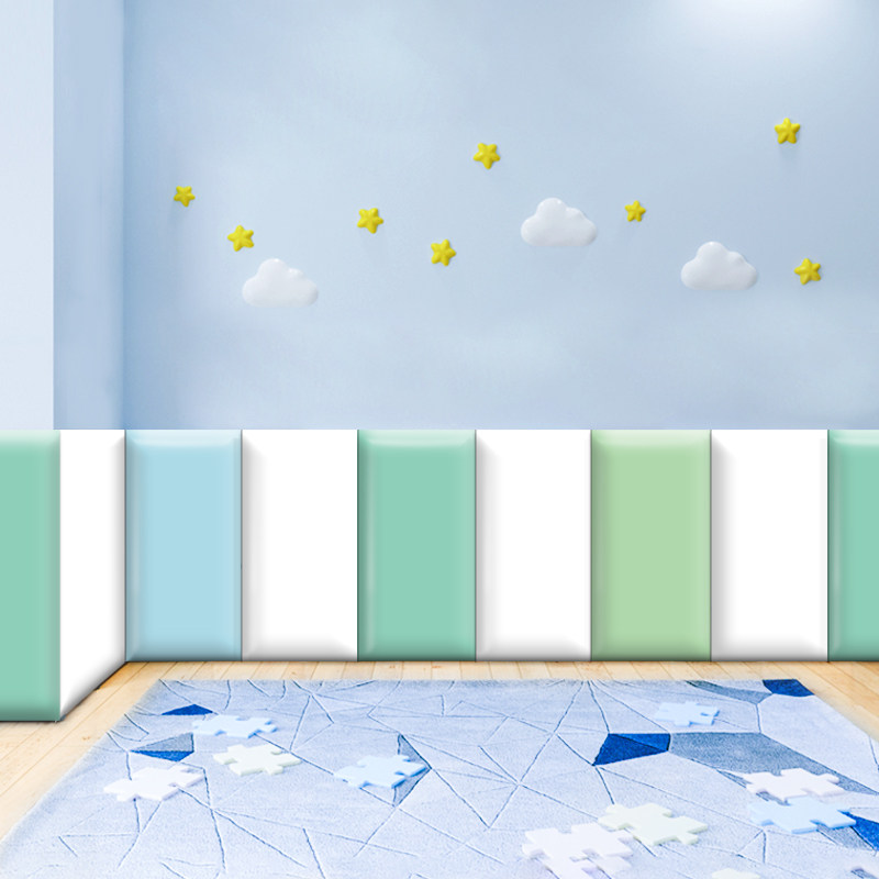 防撞墙贴软包自粘床头墙围儿童房女孩床边隔凉3d立体泡沫墙裙贴纸,家居饰品,软装墙贴,淘宝优惠券,粉丝福利购,淘宝优惠卷