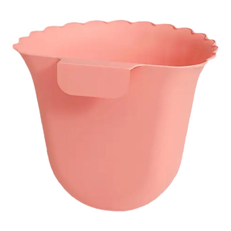 卫生间壁挂桶花边柜门客厅卫生间垃圾桶高颜值纸篓收纳厨房悬挂橱