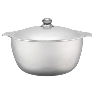 新疆抓饭锅特厚纯铝制汤锅炖锅带盖小锅大容量羊肉牛肉手抓饭铝锅