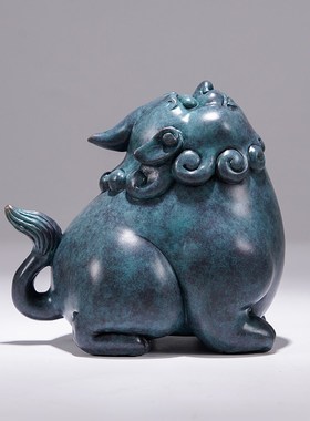 黄铜貔貅摆件《天天向上》家居饰品工艺品摆件 客厅桌面装饰礼品