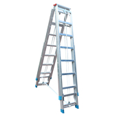 双侧伸缩梯铝合金梯子升降扶梯折叠梯加厚铝梯多功能梯便携工程梯