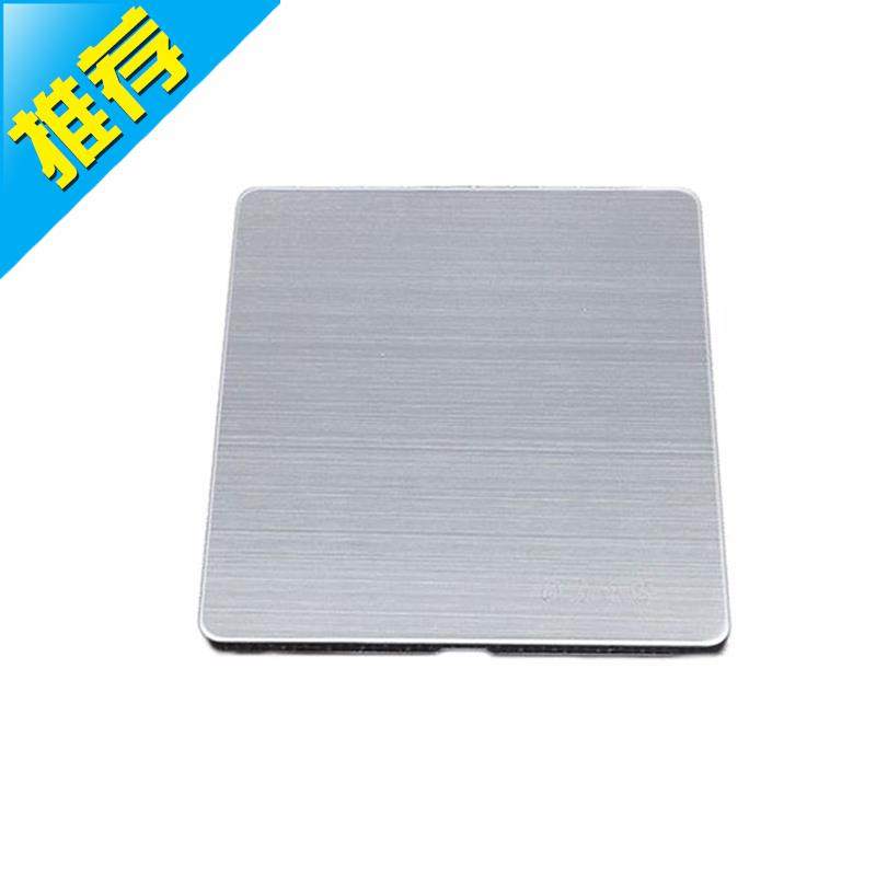 10个新款银灰色304不锈钢拉丝86型线盒空白面板暗盒装饰,电子/电工,开关/插座底盒,淘宝优惠券,粉丝福利购,淘宝优惠卷