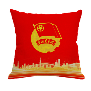 共青团周边团务用品抱枕青年之家会议活动办公室靠垫来图logo定制