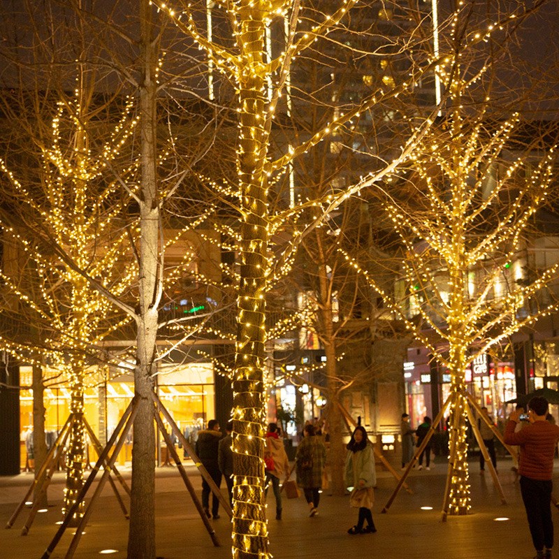 灌胶灯串户外防水LED彩灯闪灯串灯超亮加粗铜线树亮化氛围装饰灯