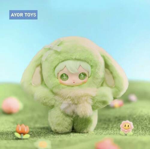 正版AYORTOYS兔闪闪ShyShy打开闪亮世界盲盒毛绒背包挂件生日礼物