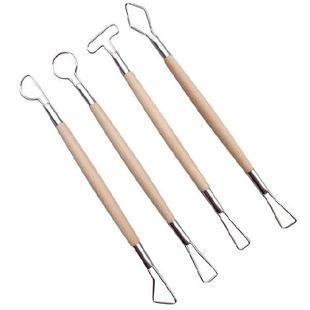 set Pery Hadle Sculp 現(xiàn)貨4Pcs Carvig Wood