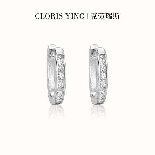 克劳瑞斯耳扣女排钻耳圈轻奢