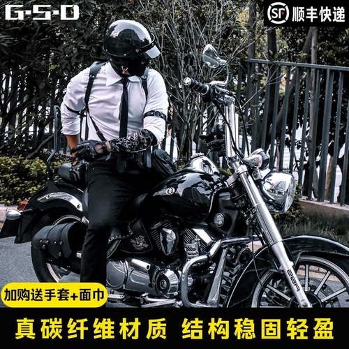 真碳纤维摩托车头盔3C夏季瓢盔