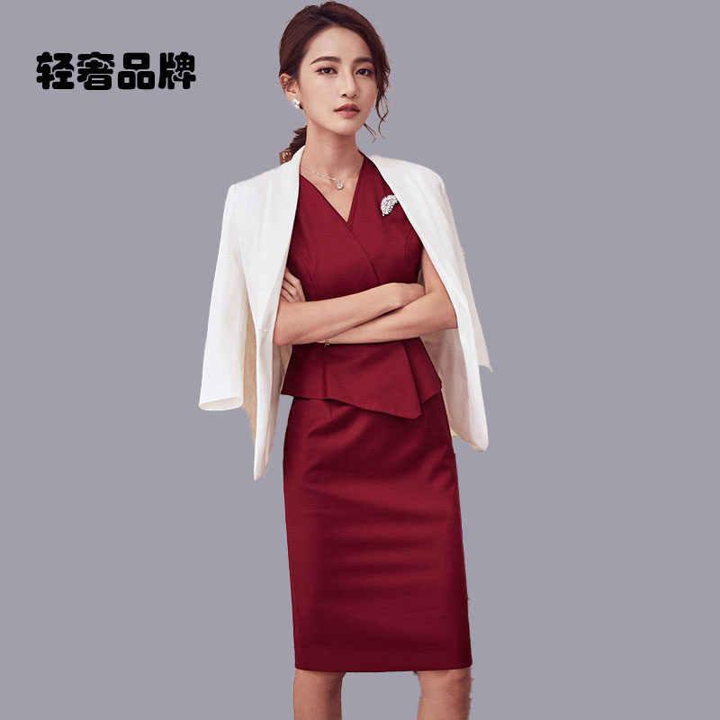 朗姿约定职业套装女2026秋冬西装套装时尚连衣裙正装ol套裙工作服