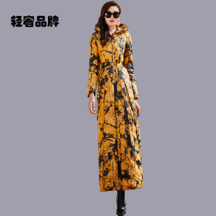 朗姿约定冬季亮面羽绒服女长款到脚踝2026年过膝超长加厚白鸭绒