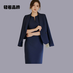 朗姿约定时尚白领西装套装女2026冬装新款通勤外套连衣裙两件套