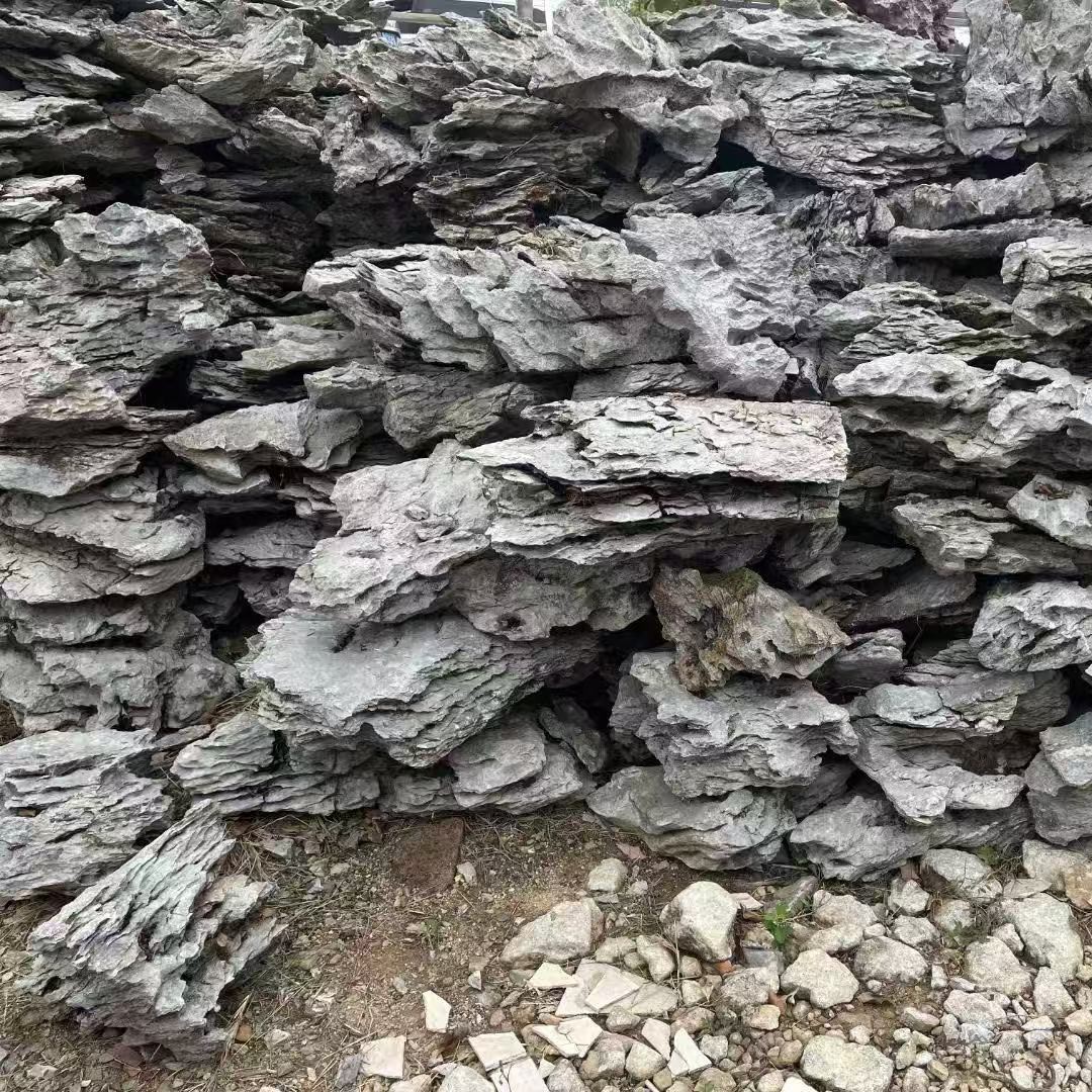 天然英石石料矿山批发景观流水青龙石假山驳岸造景石庭院英石假山