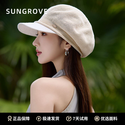 sungrove时光郊外薄款透气贝雷帽
