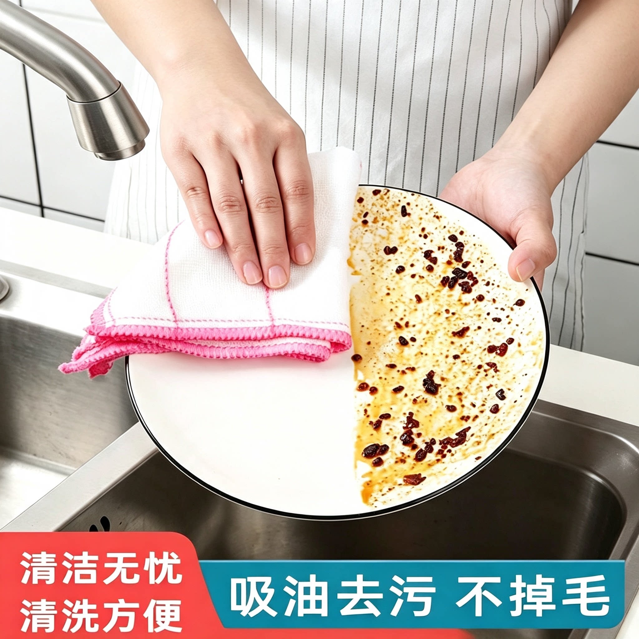 厨房不沾油加厚吸水洗碗抹布