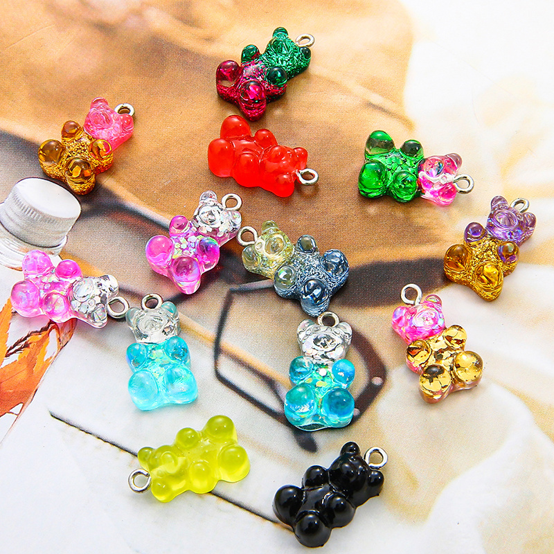 10个糖果色小熊树脂软糖