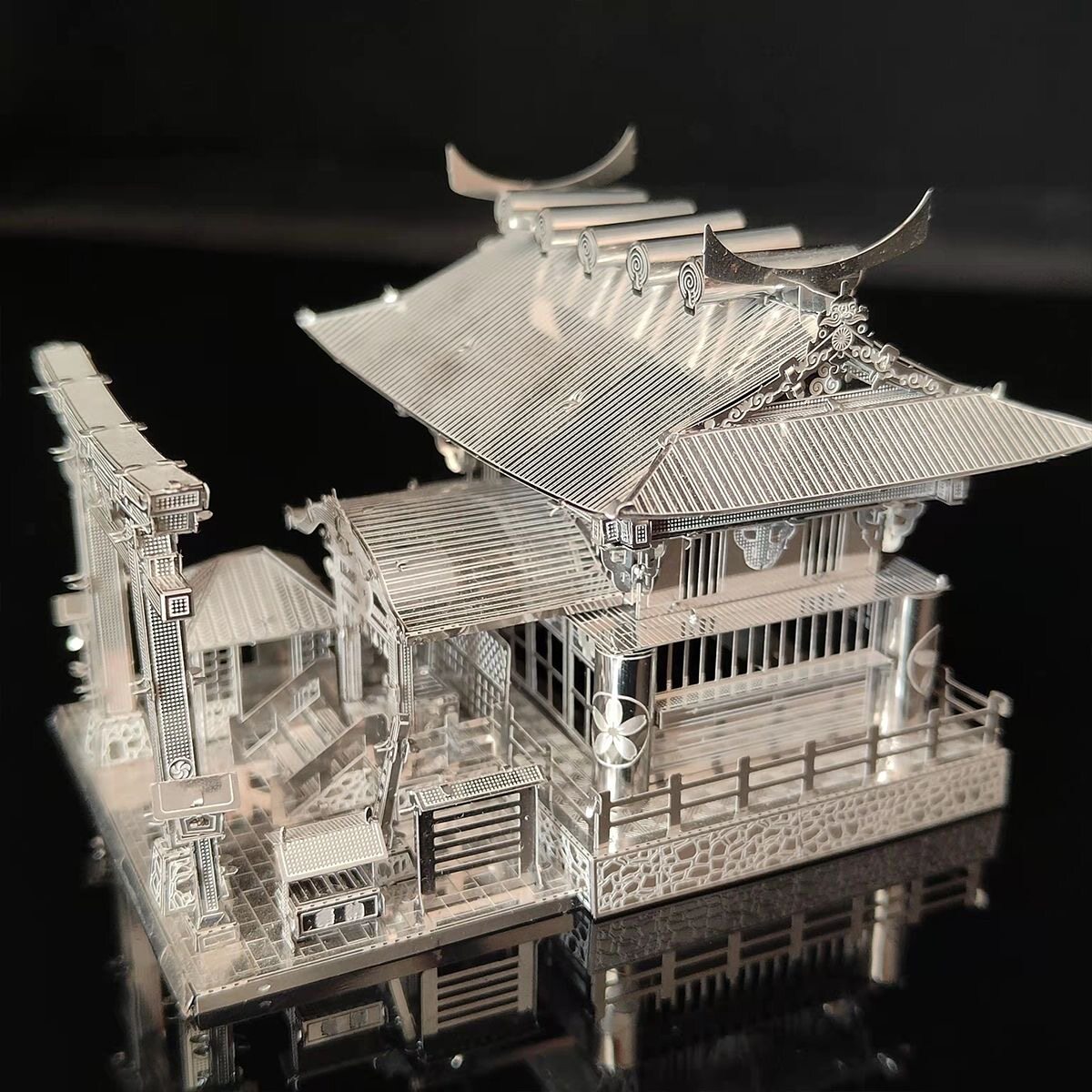 良愿神社3D金属立体拼图手工模型礼品小摆件装建筑