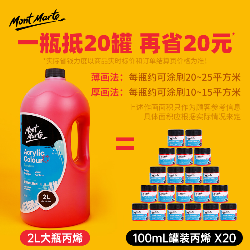 速发蒙玛特丙烯颜料大桶装墙绘手绘大容量室内外墙壁画彩绘涂墙
