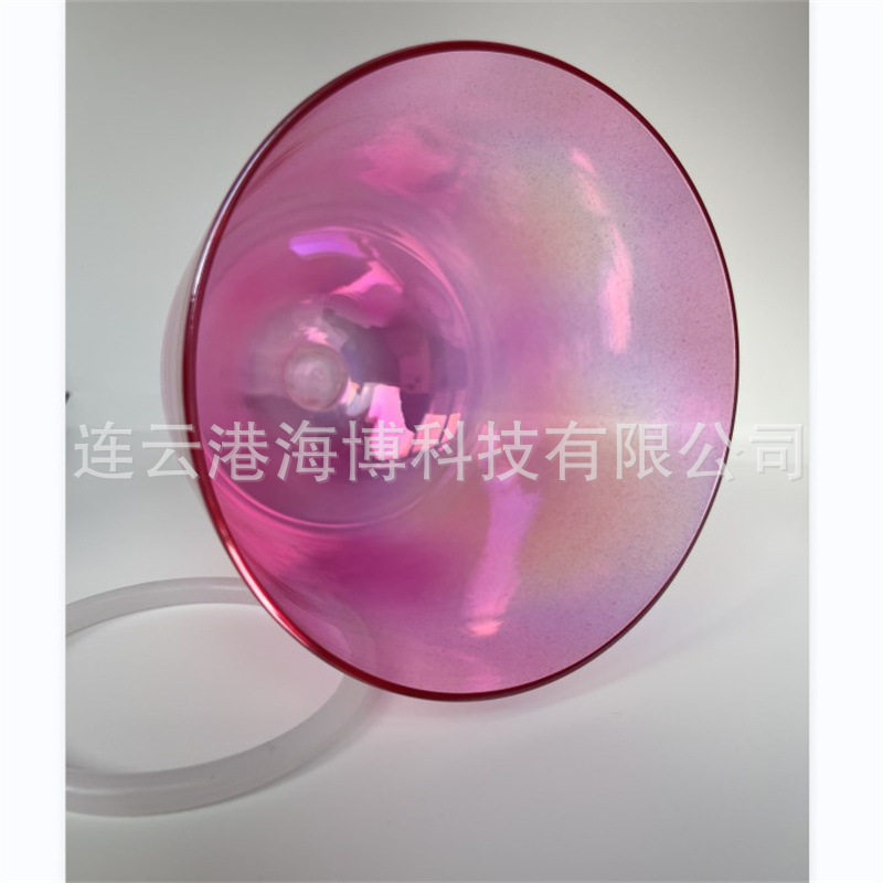 粉水晶透明水晶音乐坩埚 平底弧形石英钵 冥想唱歌碗 颂钵