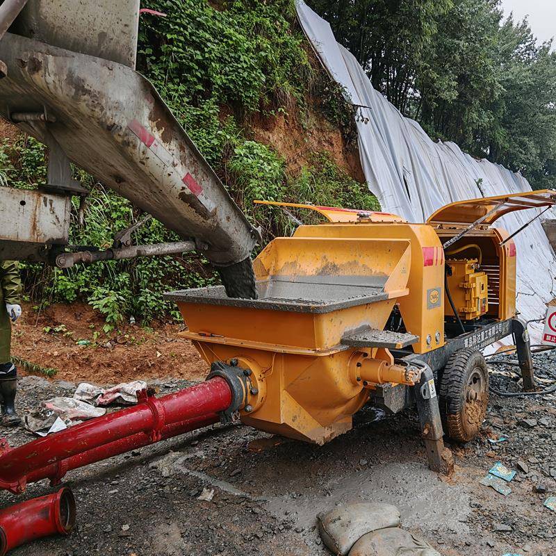 矿用防爆高压混凝土泵细石大骨料拖泵地泵煤安认证