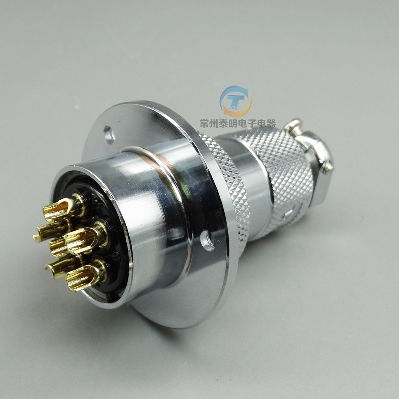 重强航空插头插座12芯接插件连接器防尘帽GX25-2孔3 4 5 6 7 8 10