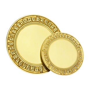 纯铜准提镜摆件密宗准提佛母咒菩萨铜平面镜子照妖镜挂件结婚铜镜