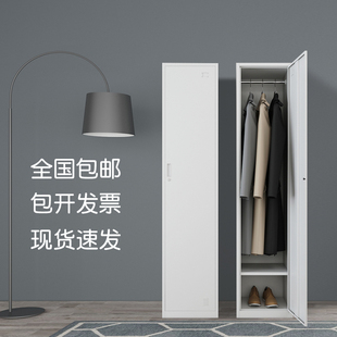 钢制更衣铁皮单门挂衣矮柜员工宿舍换衣柜储物鞋柜碗柜内务存储柜